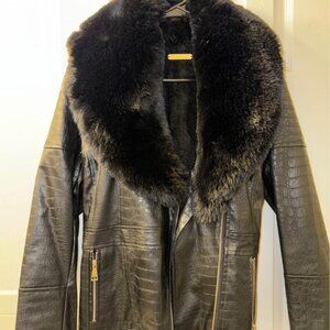 La Florentina Leather Jacket removable Faux Fur
